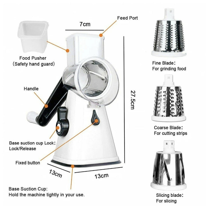 Multi-functional Stainless Steel Kitchen Slicer Grater Kit
