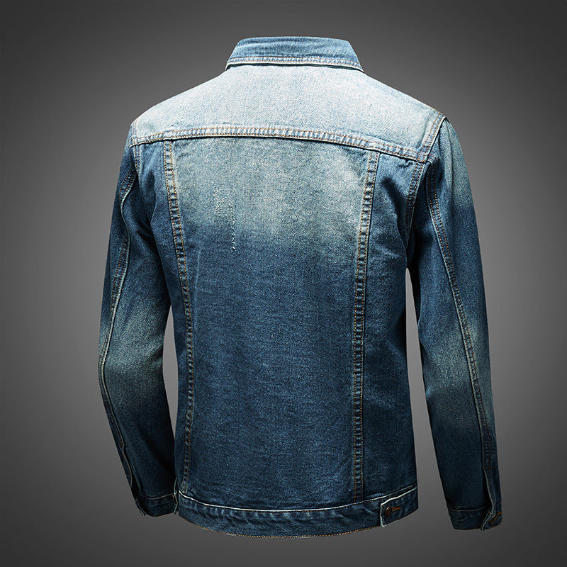 Plus Size Denim Coat Men&
