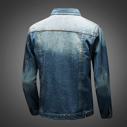 Plus Size Denim Coat Men&