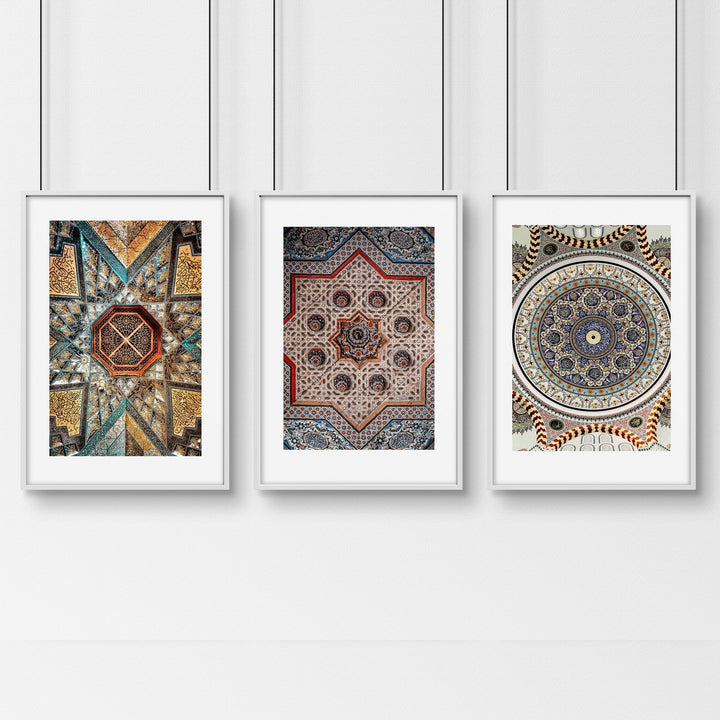 Mosaic Arabic wall art | Set of 3 wall art prints