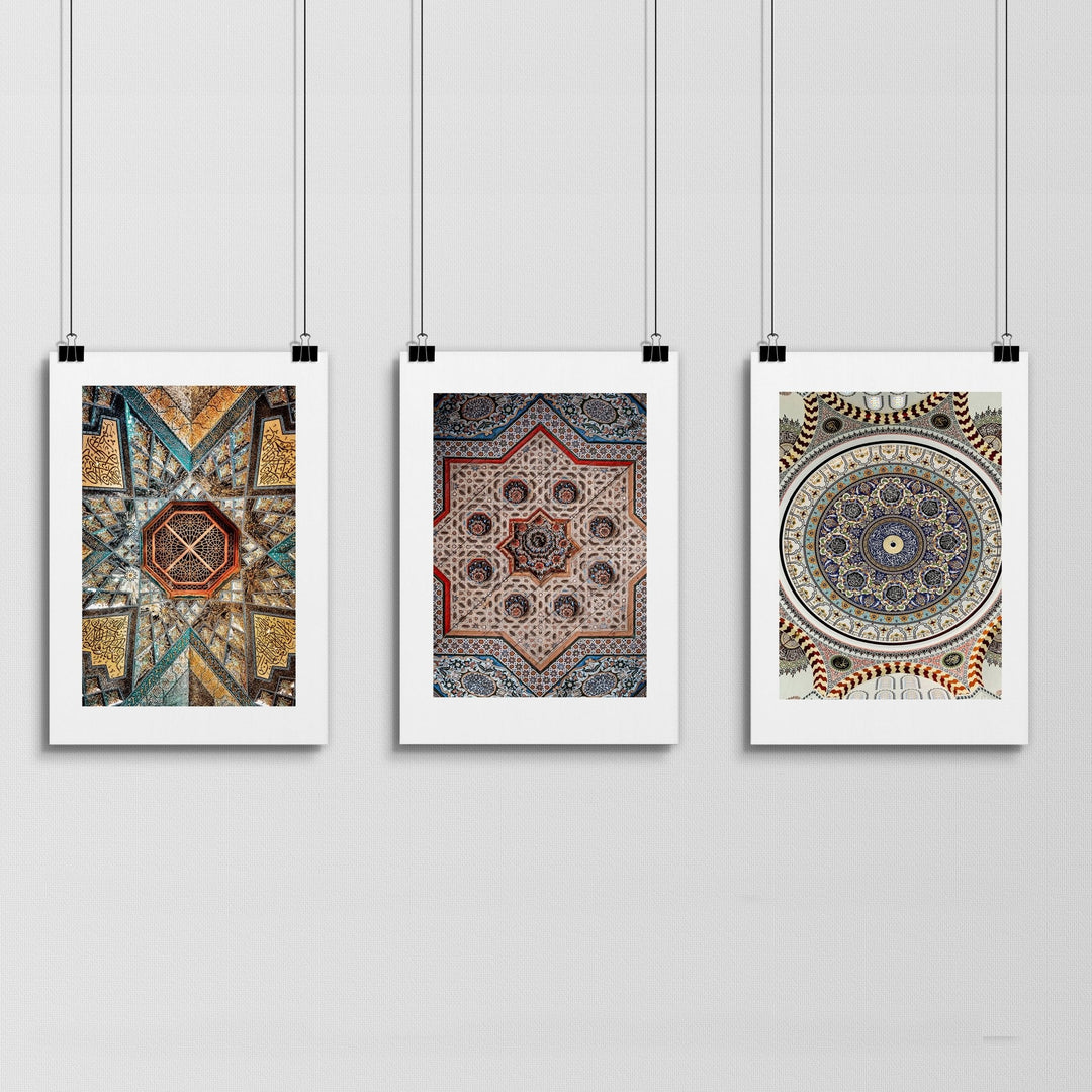 Mosaic Arabic wall art | Set of 3 wall art prints