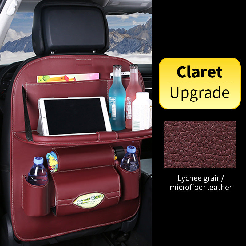 Car Back Seat Organizer Storage Bag with Foldable Table